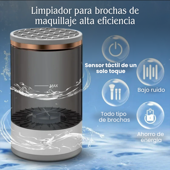 Limpiador Eléctrico Brochas Maquillaje||GlamBrush